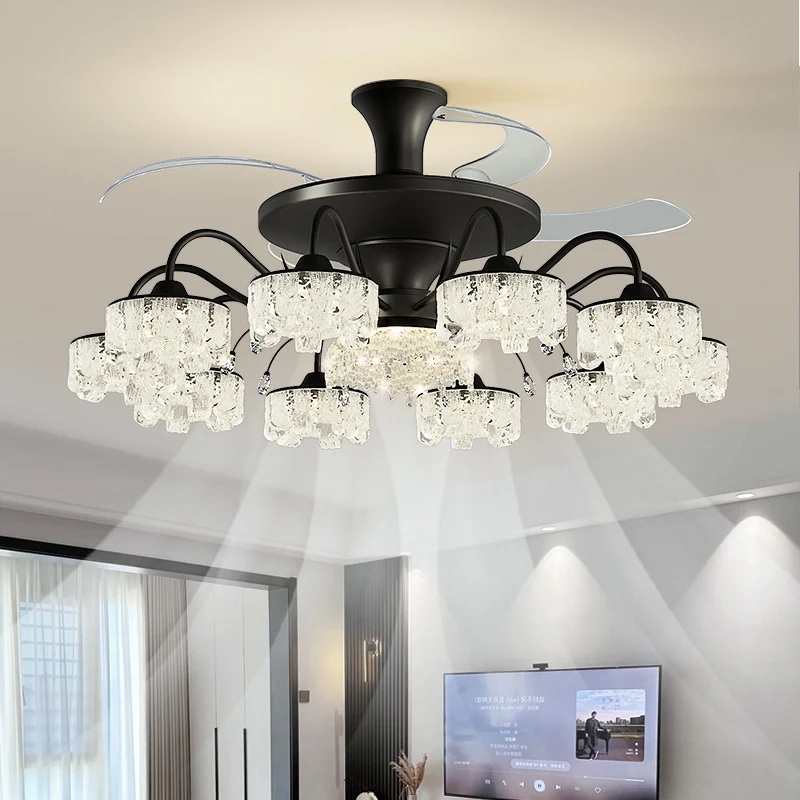 Moderne Kristall-Deckenventilator