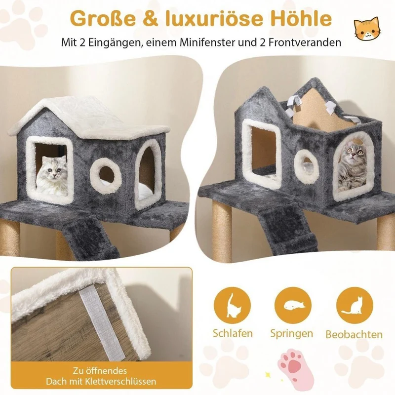 Kompakter Kratzbaum Katzenbaum Katze Haustiere