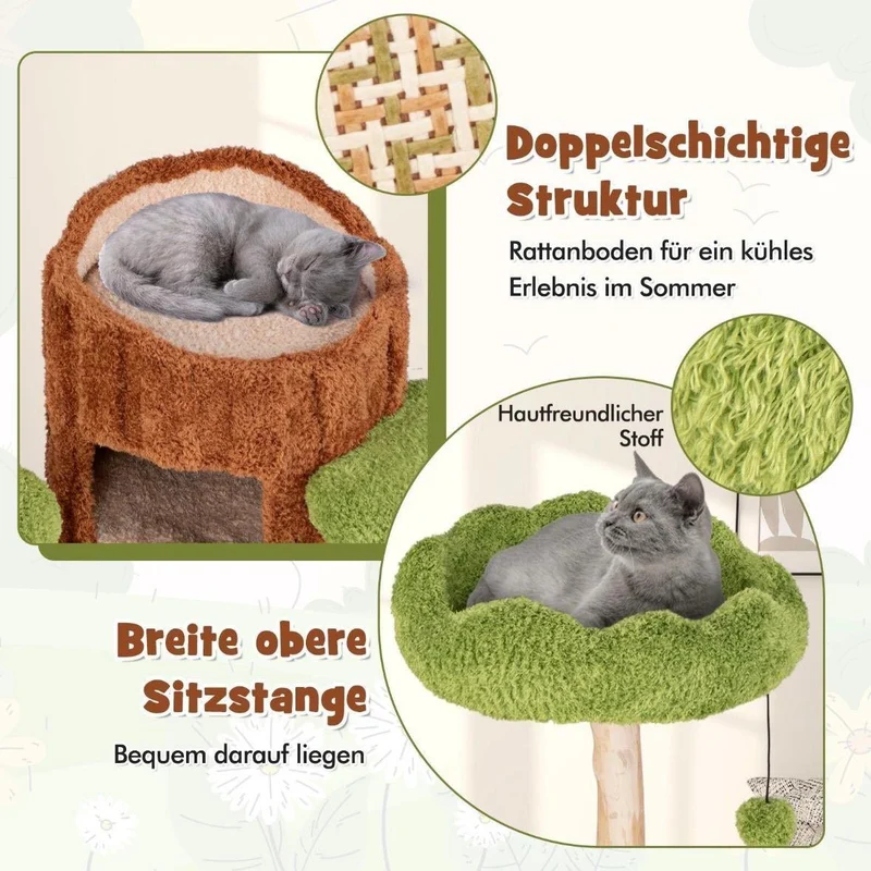 Kratzbaum Holz Katzenhöhle Katzenbaum Haustiere