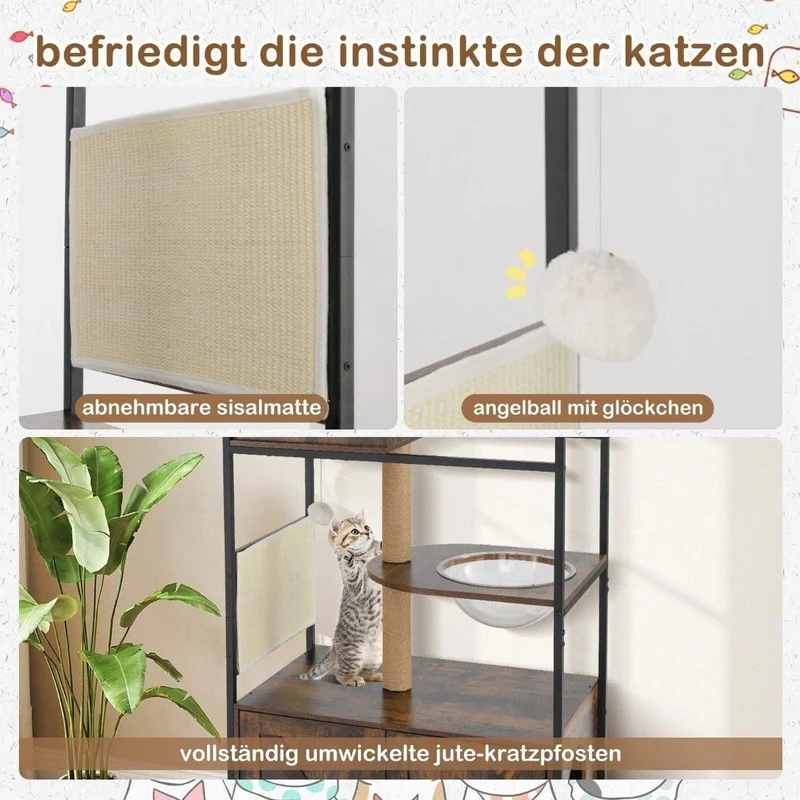 Kratzbaum Katzenschrank Katzenklo Katzenmöbel
