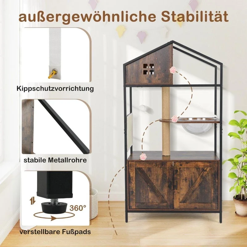 Kratzbaum Katzenschrank Katzenklo Katzenmöbel