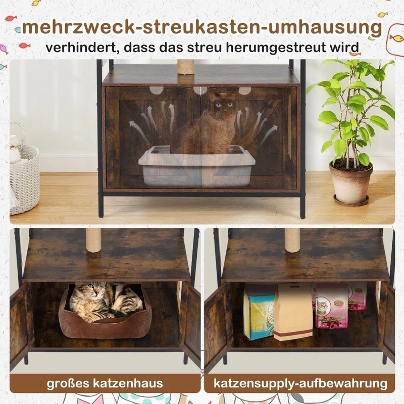 Kratzbaum Katzenschrank Katzenklo Katzenmöbel
