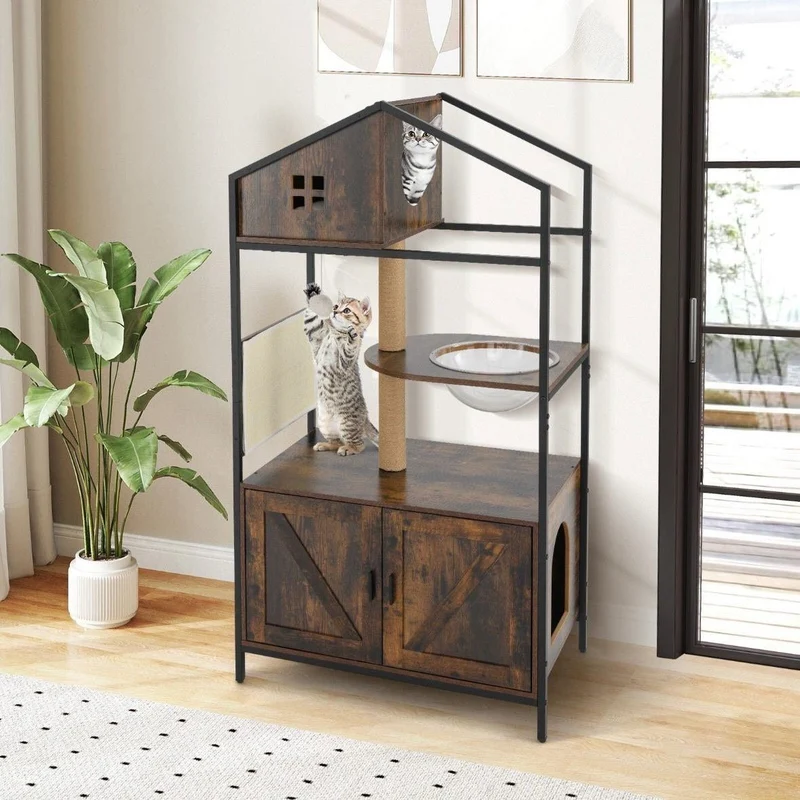 Kratzbaum Katzenschrank Katzenklo Katzenmöbel