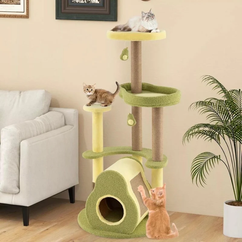 Mehrstöckiger Kratzbaum Katzenhaus Avocadodesign Haustiere