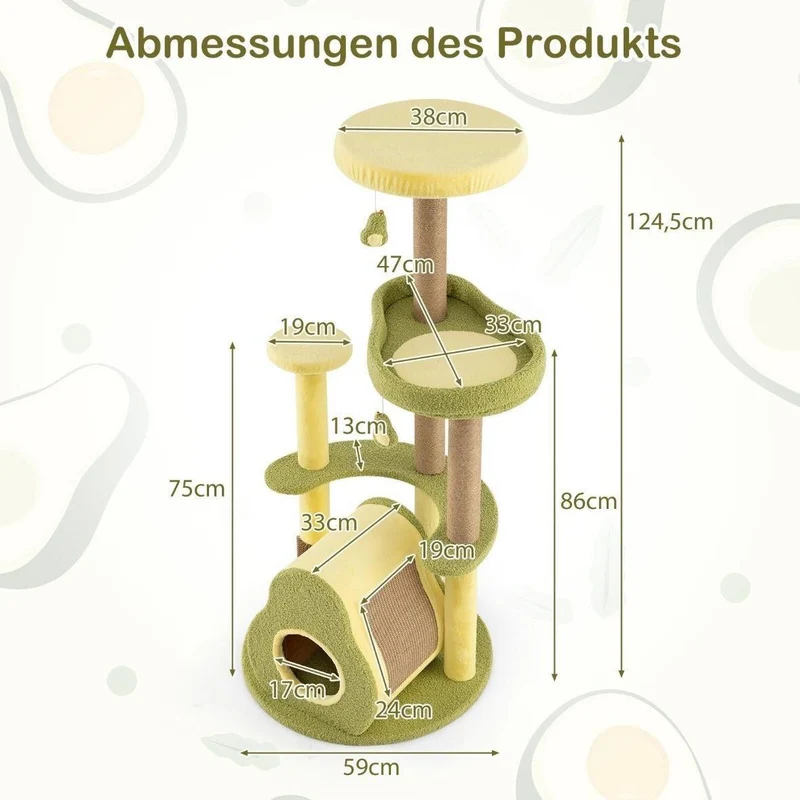 Mehrstöckiger Kratzbaum Katzenhaus Avocadodesign Haustiere