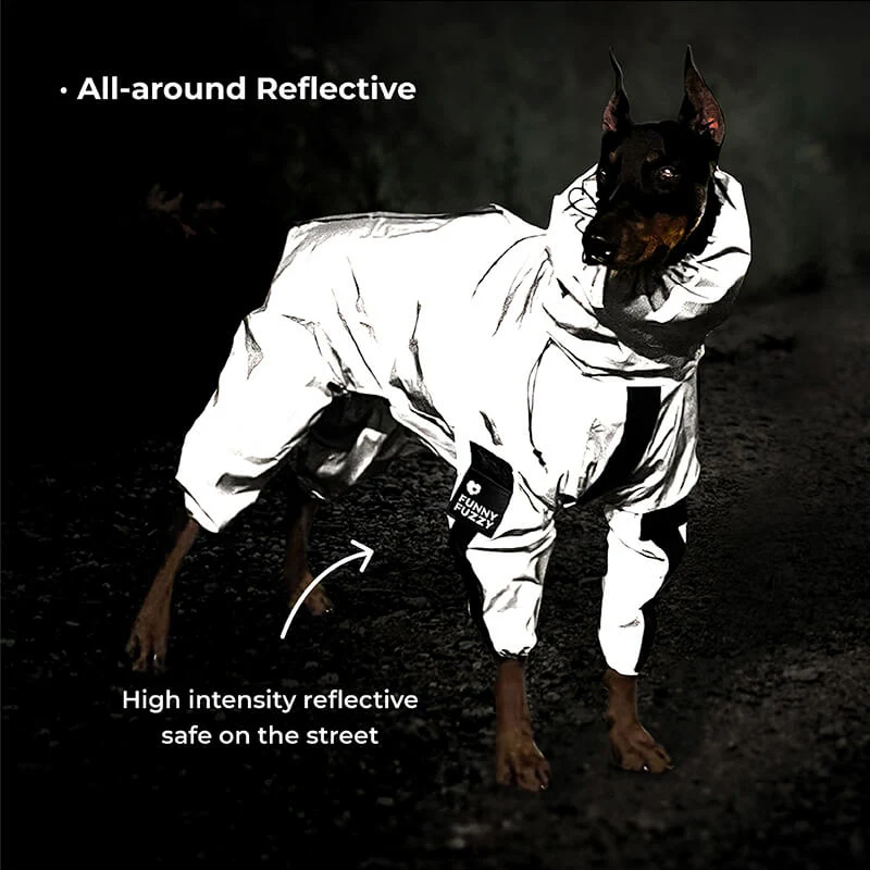 Skanto | Reflektierender Allwetter Wasserdichter Cooler Hunde-Regenmantel