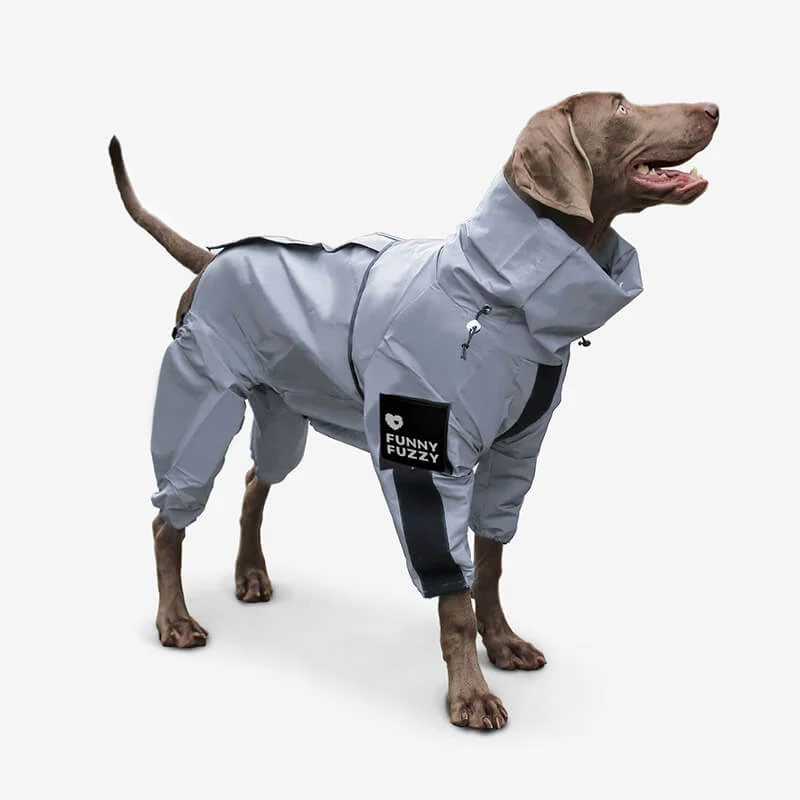 Skanto | Reflektierender Allwetter Wasserdichter Cooler Hunde-Regenmantel