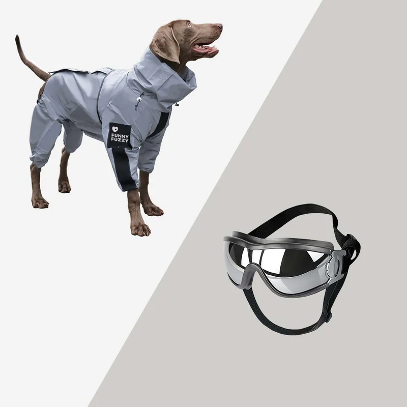 Skanto | Reflektierender Allwetter Wasserdichter Cooler Hunde-Regenmantel
