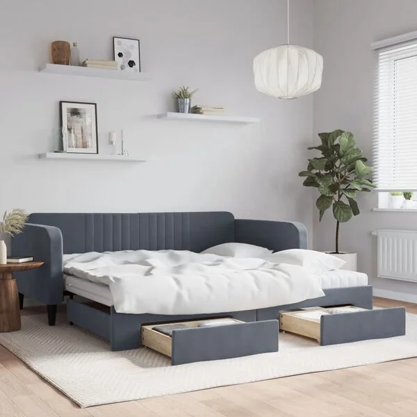 Tagesbett 100×200cm Matratze Bettkasten Schubladen Bett