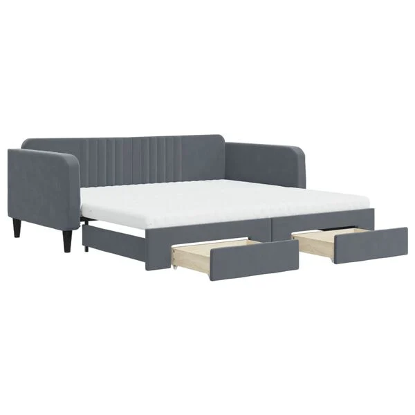 Tagesbett 100×200cm Matratze Bettkasten Schubladen Bett