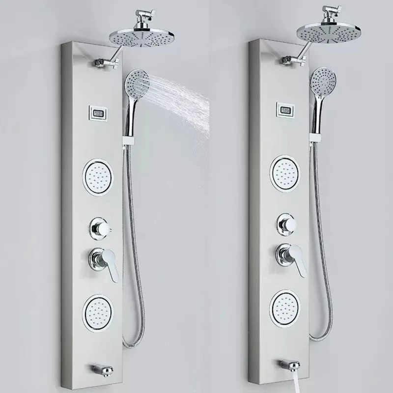 Edelstahl Duschpaneel mit Regendusche & Massagejets