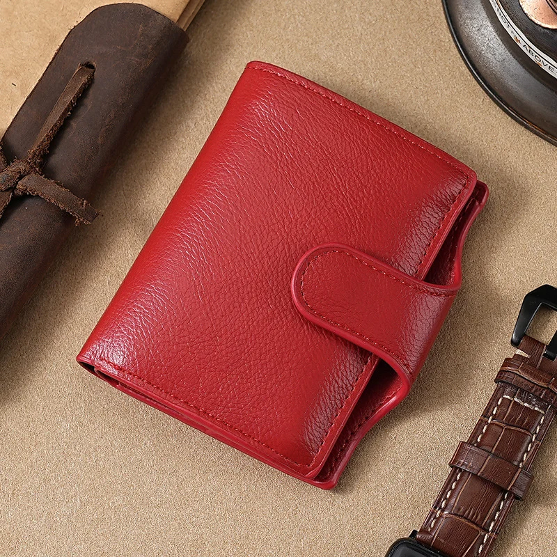 Slim Leder Dreifach Brieftasche