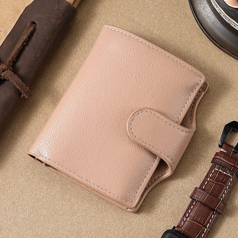 Slim Leder Dreifach Brieftasche