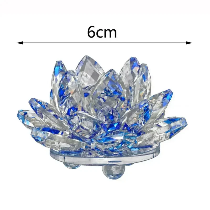 Skanto Kristall Lotusblume Figur Home Hochzeitsdekoration Glas Kunstsammlung Briefbeschwerer Büroschreibtisch Schmuck Souvenir Geschenke