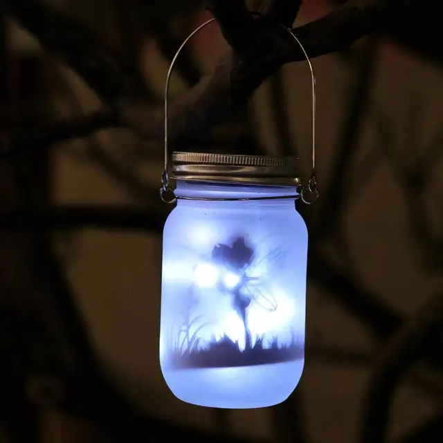 Skanto | Glas-Feenlampe - Solar-Einmachglas-Laterne, IP65 Wasserdichte Outdoor-Hängelaterne