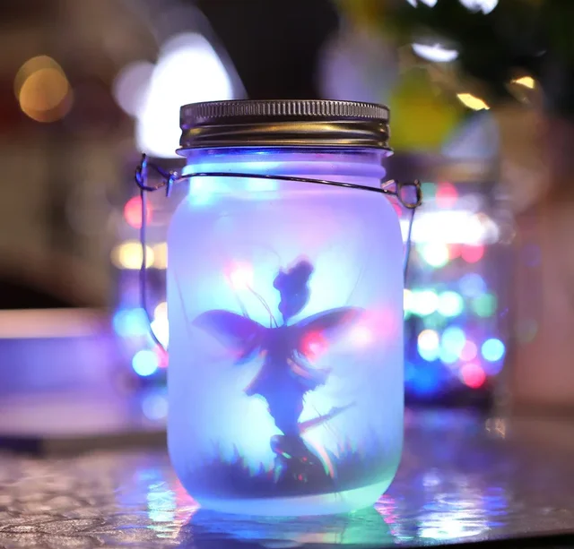 Skanto | Glas-Feenlampe - Solar-Einmachglas-Laterne, IP65 Wasserdichte Outdoor-Hängelaterne