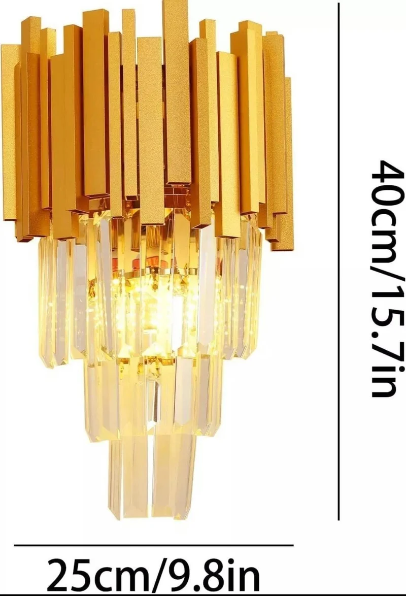 Kristall Wandleuchte Gold LED 40W Modern