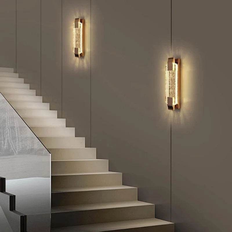 Kristall LED Wandleuchte Gold Modern 8–12W