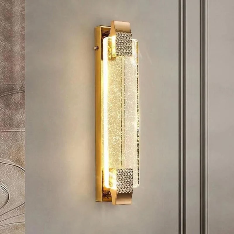 Kristall LED Wandleuchte Gold Modern 8–12W