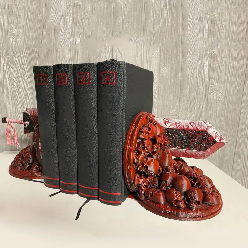Skanto | Berserk Buchstützen Dragon Slayer Harz Handwerk Studie Kunst Dekorative Ornament Home Schreibtisch Bücherregal T4z7