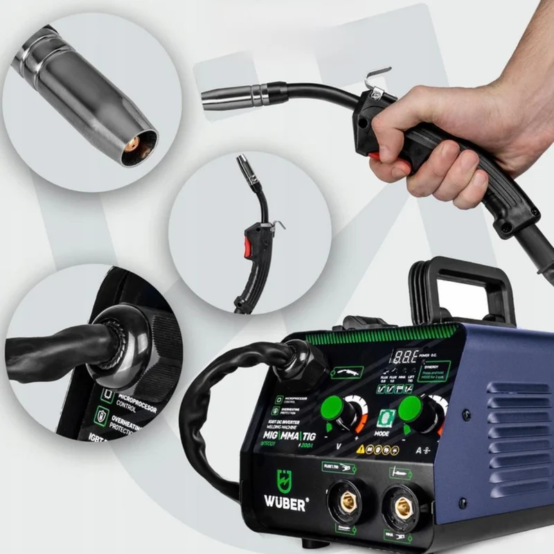 3in1 Inverter Schweißgerät MIG FLUX MMA TIG 200A