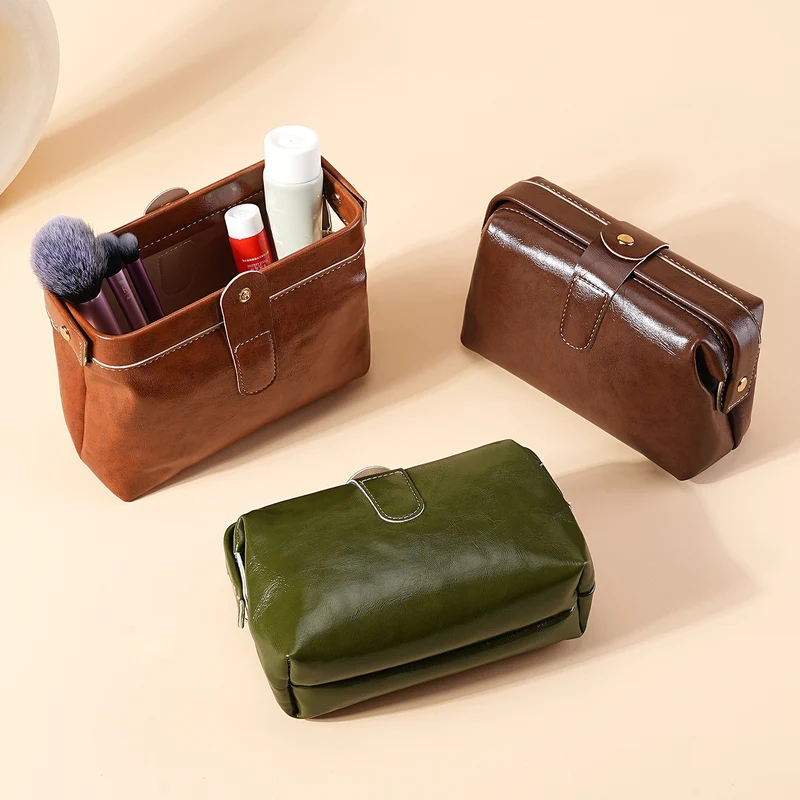 Vintage Leder Kosmetikbox