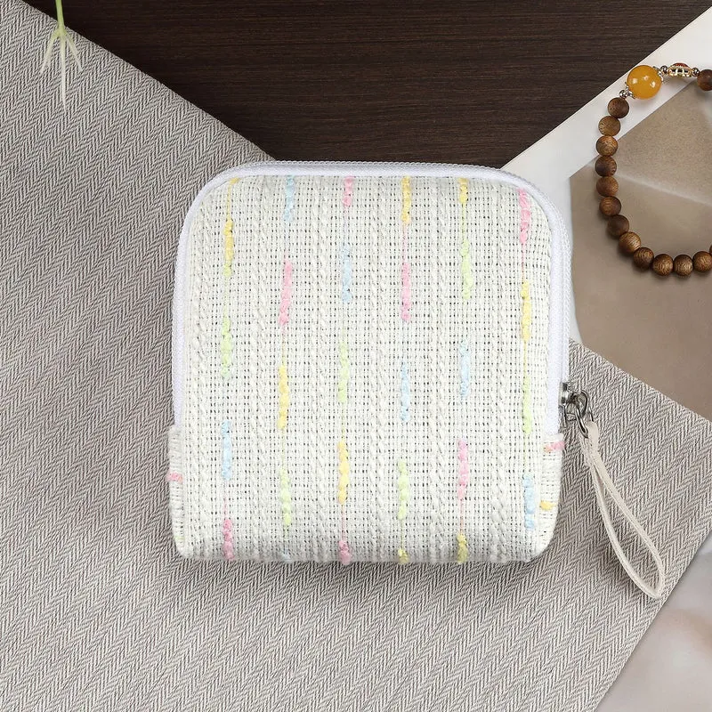 Strukturierter Reißverschluss Kosmetik Organizer