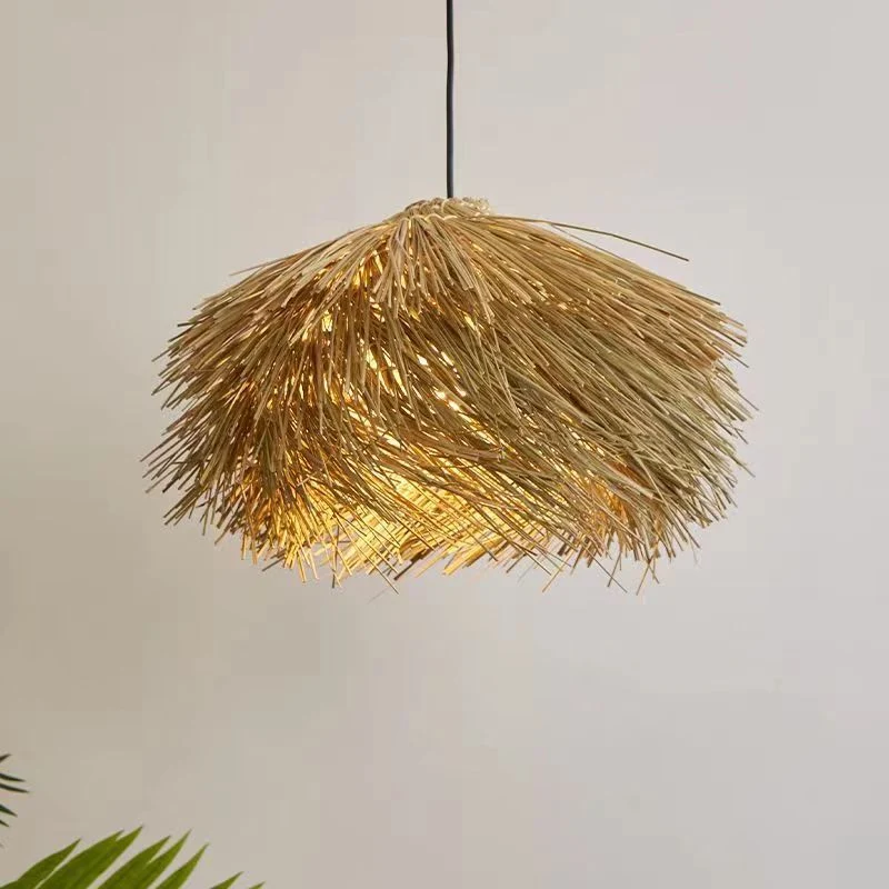 Bohemian-Style natürliche Strohlampe