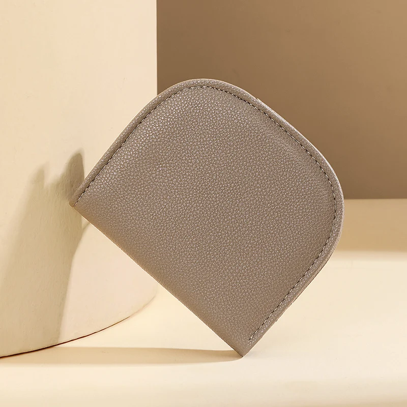 Texturiertes Leder-Zip-Portemonnaie