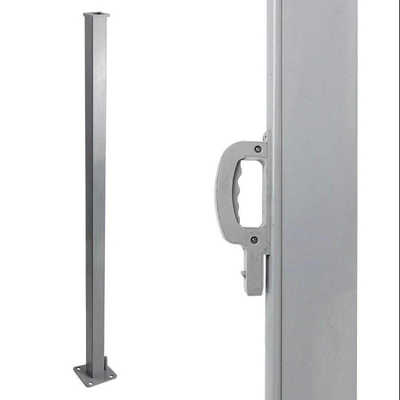 Seitenmarkise 3m Beige Sicht-, Wind- & Sonnenschutz mit Automatik