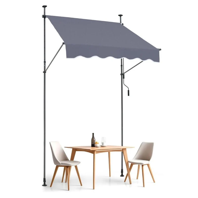 Klemmmarkise Balkon 150×120cm UV80+ Sonnenschutz ohne Bohren