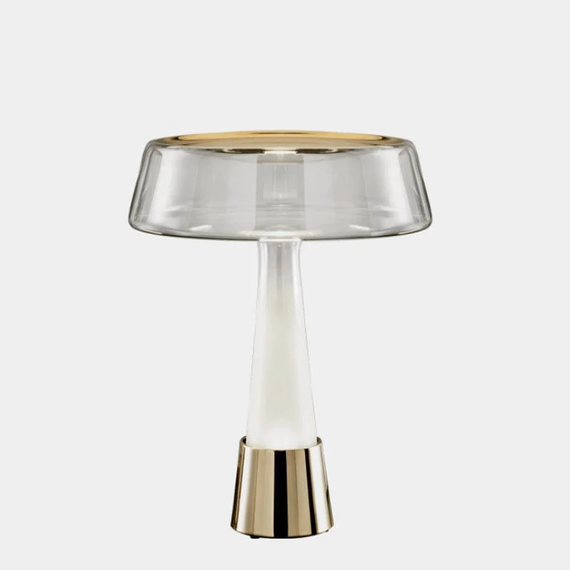 Stylische Glas Tischlampe mit integrierter LED-Beleuchtung