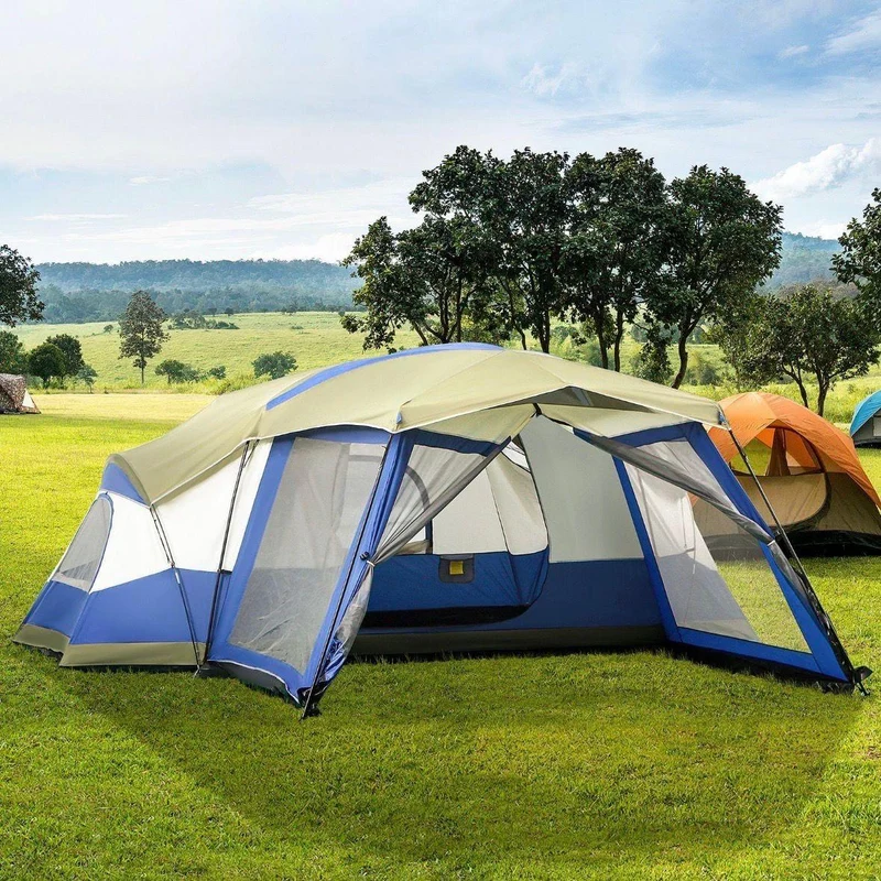 Campingzelt für 6–8 Personen mit Vorzelt