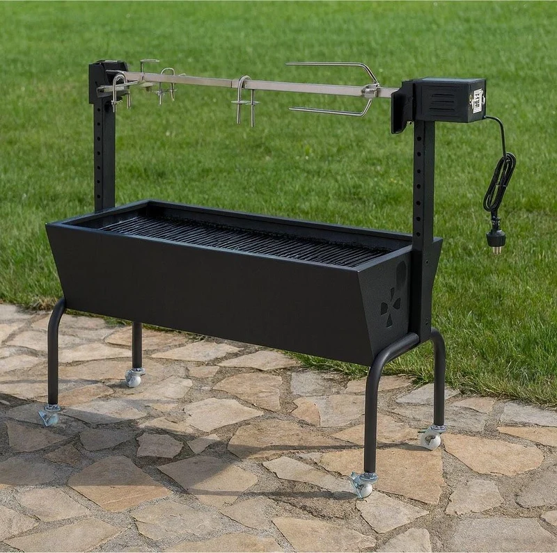 Spanferkelgrill Lammgrill mit Drehspieß Grill Spanferkel