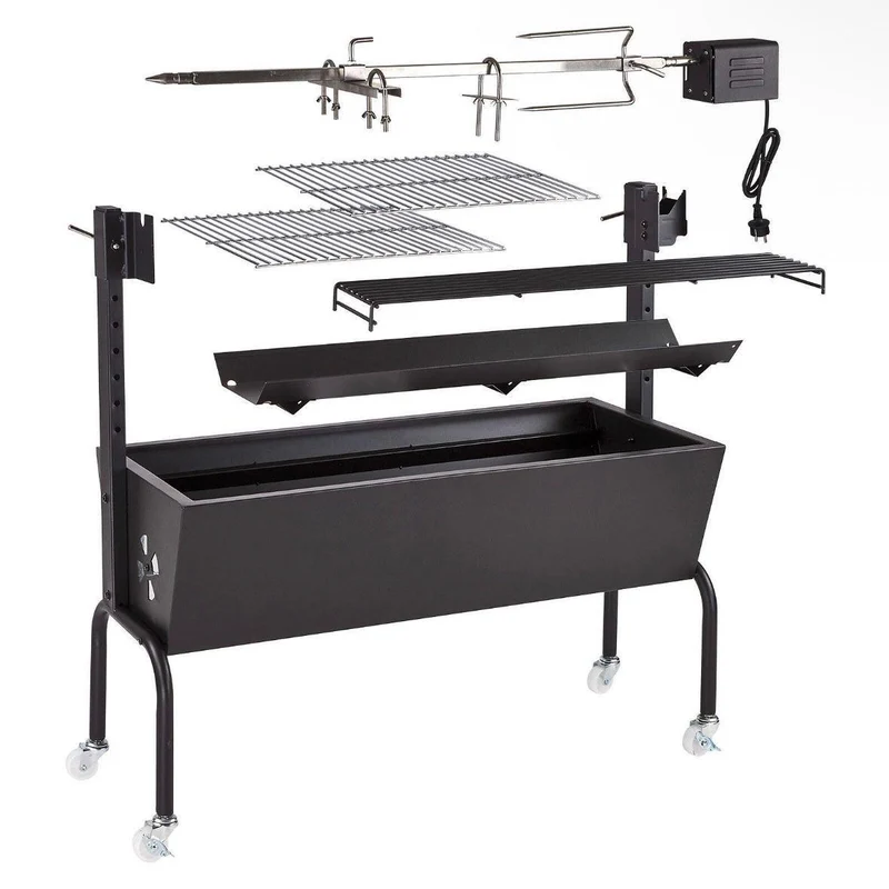 Spanferkelgrill Lammgrill mit Drehspieß Grill Spanferkel