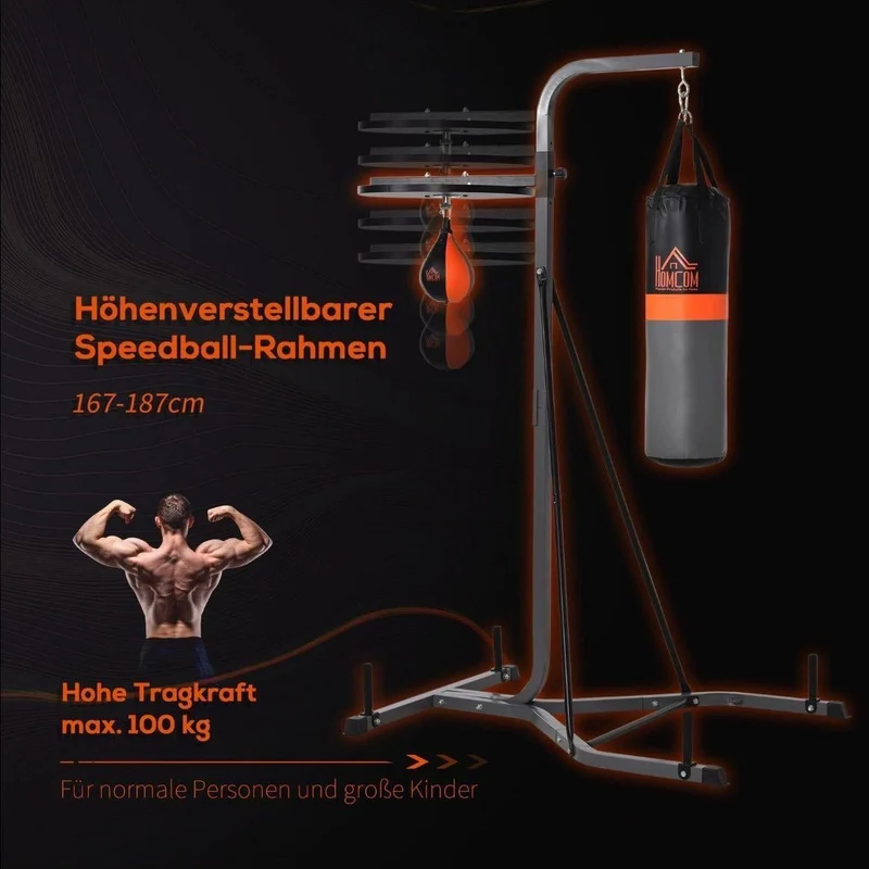 2in1 Boxständer mit Boxsack & Punchingball