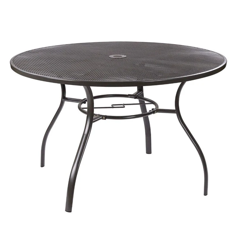 Runder Gartentisch aus Metall robust & wetterfest