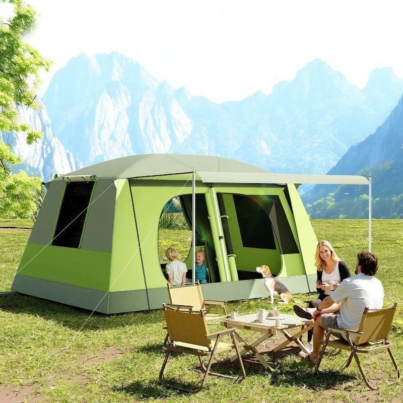 Familien-Campingzelt für 4–8 Personen mit 2 Kabinen & Wohnbereich