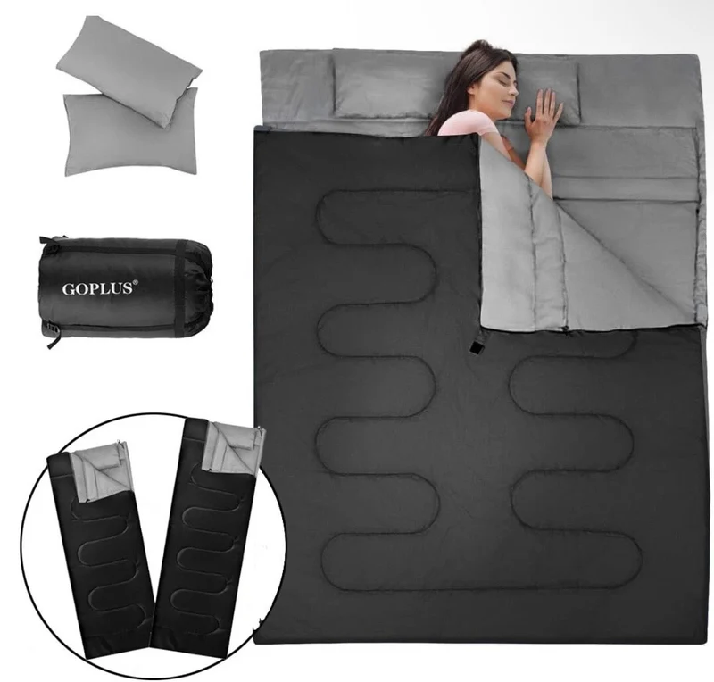 Doppelschlafsack für 2 Personen 2in1 Deckenschlafsack