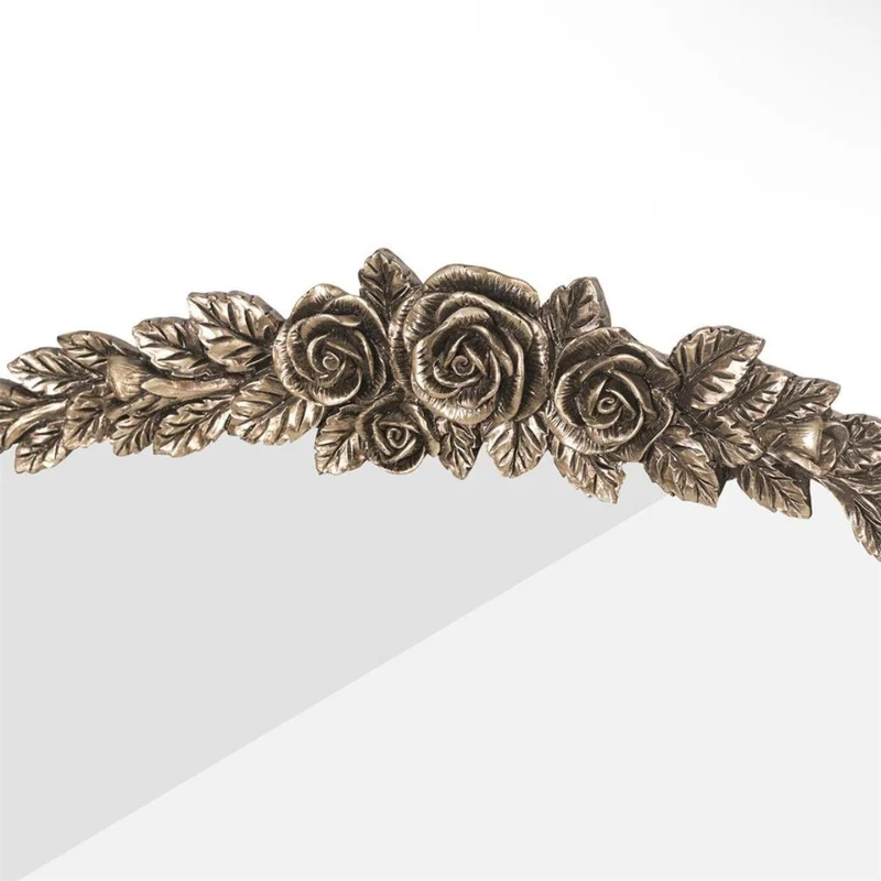 Barock Wandspiegel Messinggold mit Rosenverzierung