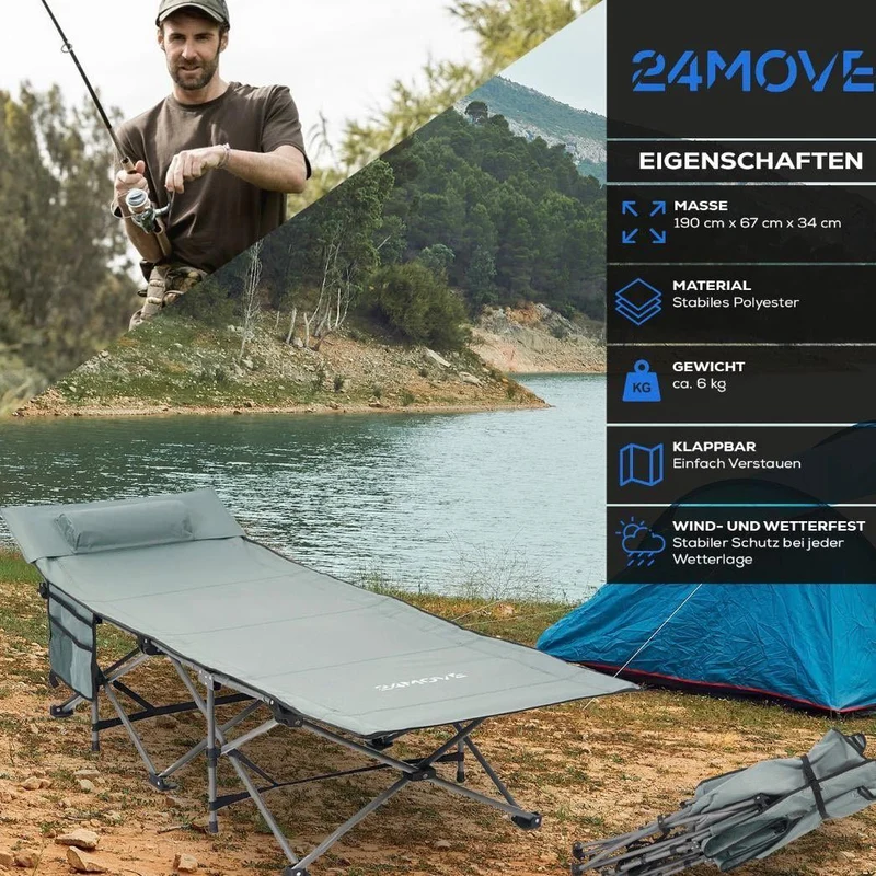 Faltbares Feldbett ideal für Camping und Gäste