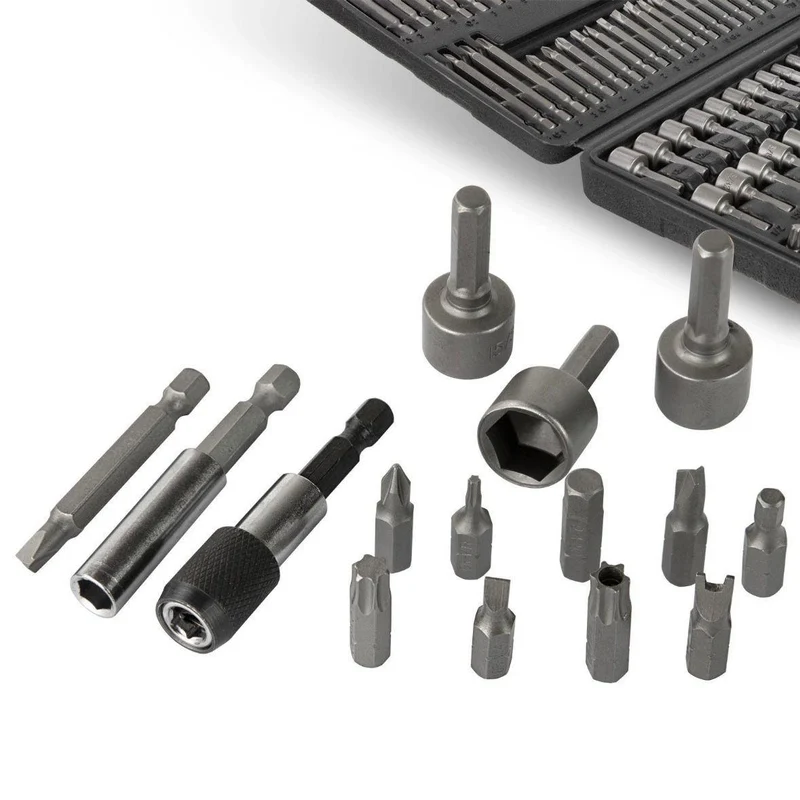 208tlg Bit-Satz aus Chrom-Vanadium-Stahl im Systemkoffer