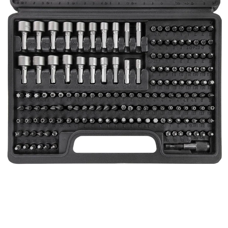 208tlg Bit-Satz aus Chrom-Vanadium-Stahl im Systemkoffer