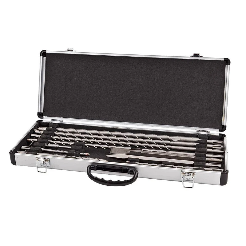SDS-Plus Bohrer- & Meißelset 10-teilig mit Aluminiumkoffer