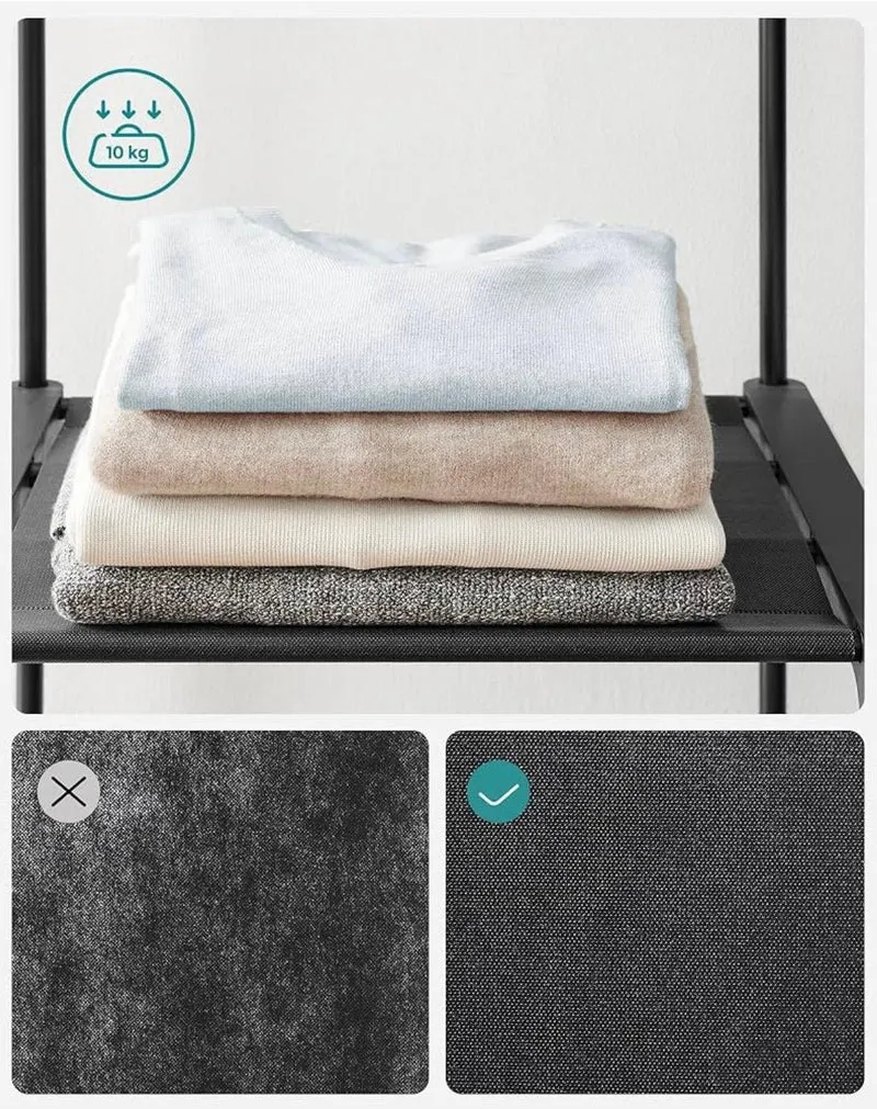 Kleiderschrank/Kleiderständer mit 4 Fächern platzsparend & modern