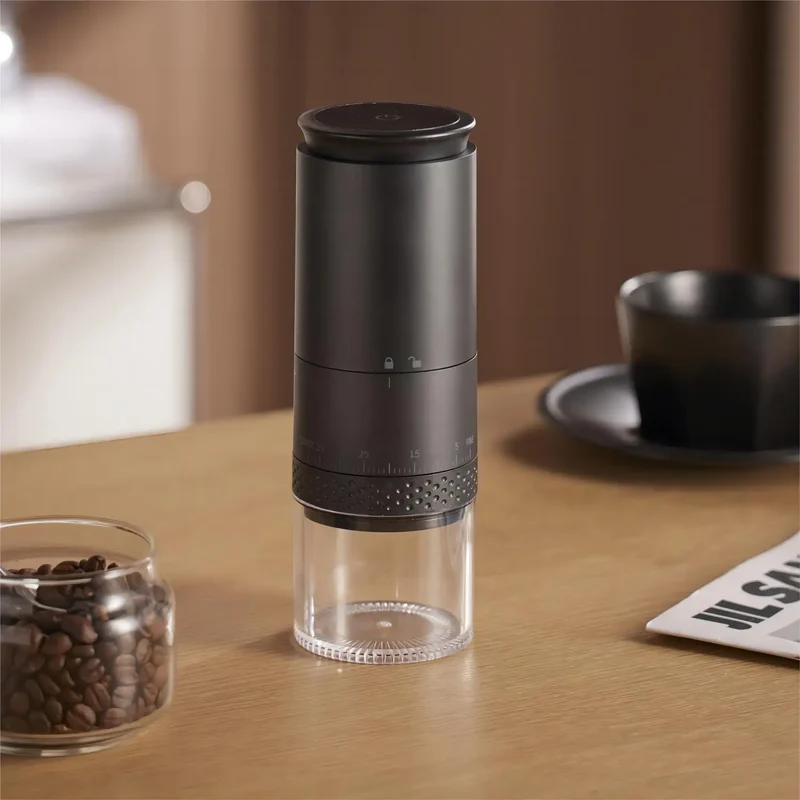 Skanto | 1500mAh Elektrische Kaffeemühle Extern einstellbar Typ-C Lade-Kaffeemühle Bohnenmahlmaschine Kaffeemaschine
