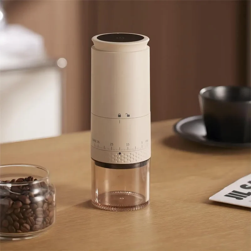 Skanto | 1500mAh Elektrische Kaffeemühle Extern einstellbar Typ-C Lade-Kaffeemühle Bohnenmahlmaschine Kaffeemaschine