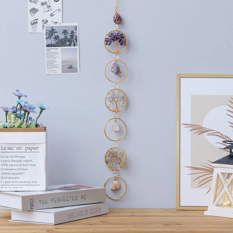 Skanto | Kristall Lebensbaum 6 Ringe Wanddeko Ornament