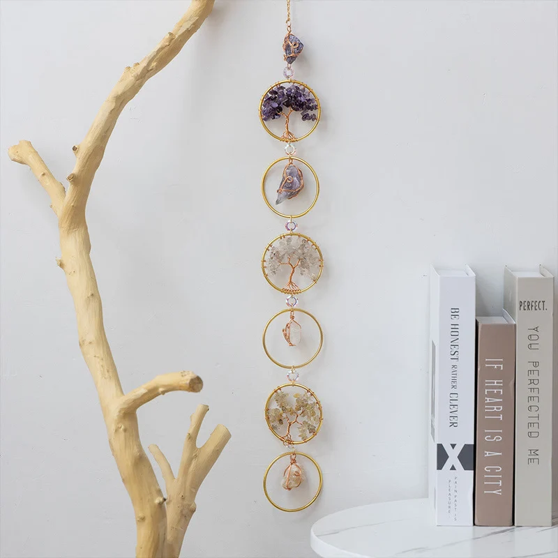 Skanto | Kristall Lebensbaum 6 Ringe Wanddeko Ornament