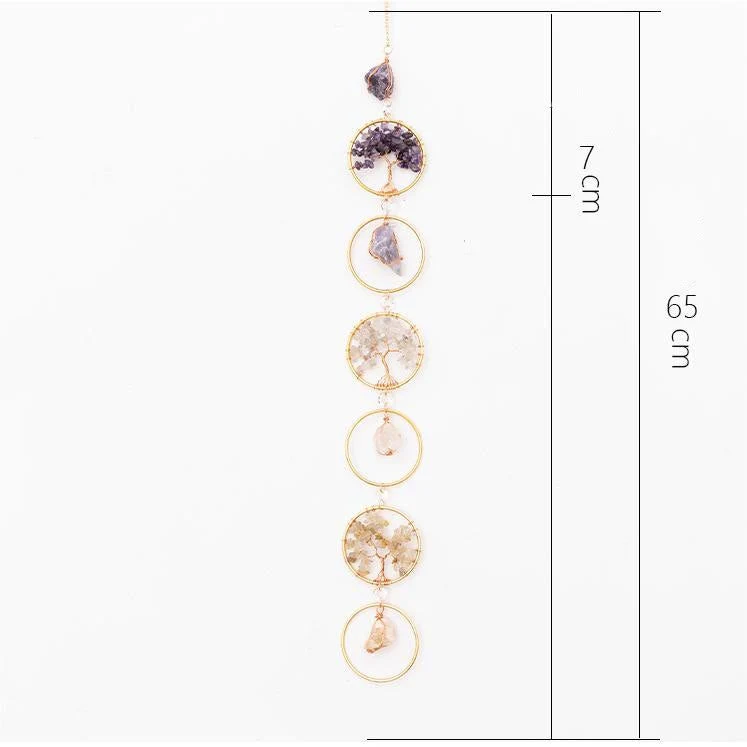 Skanto | Kristall Lebensbaum 6 Ringe Wanddeko Ornament